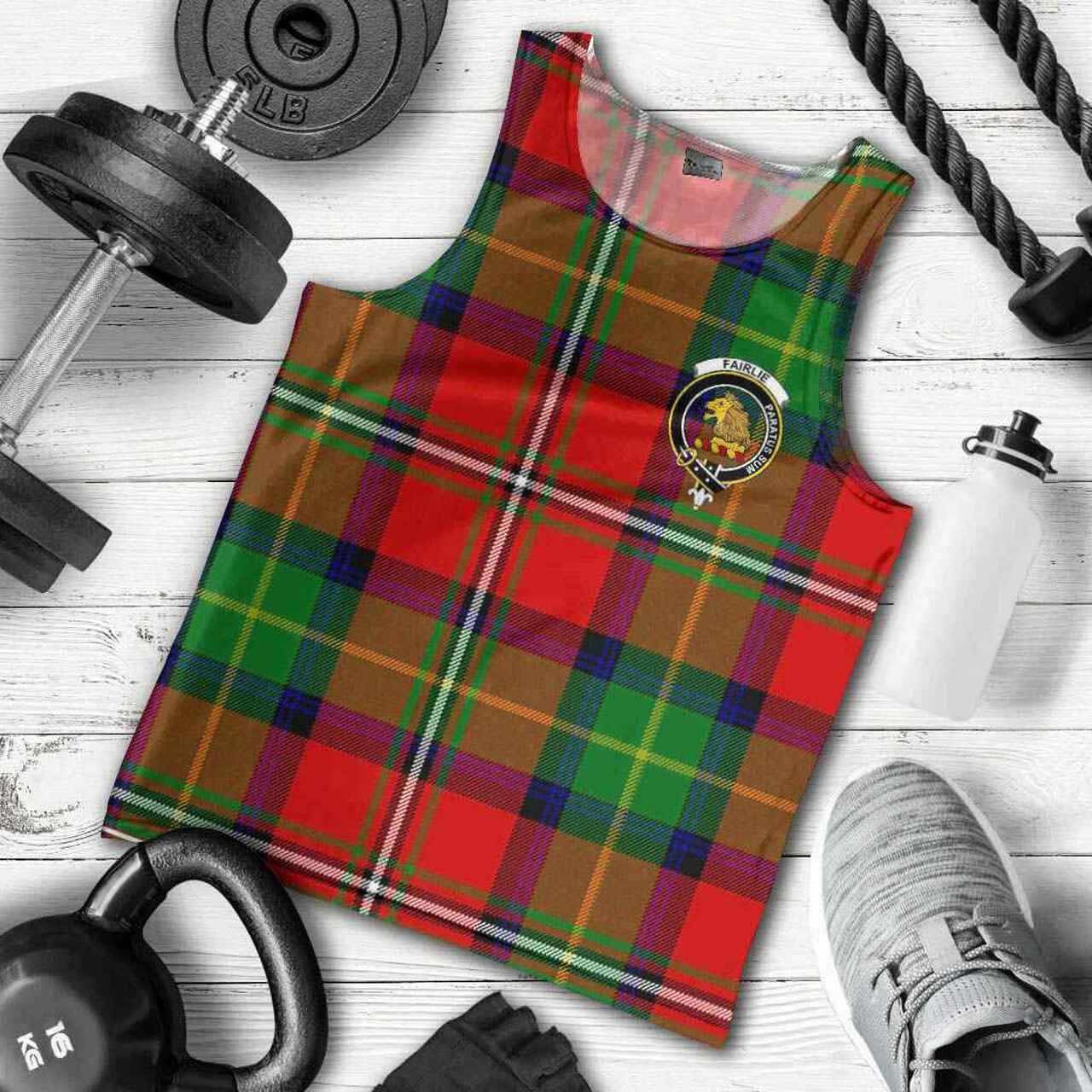 Fairlie Tartan Crest Men Tank Top