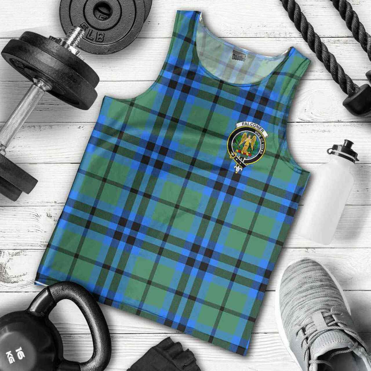 Falconer Tartan Crest Men Tank Top