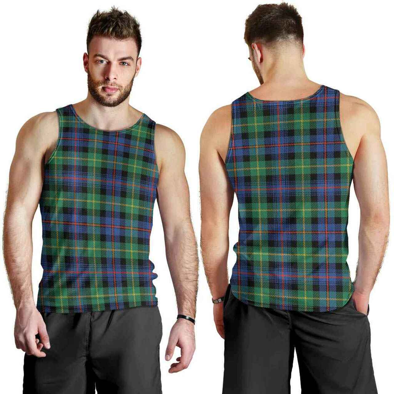 Farquharson Ancient Tartan Plaid Men Tank Top