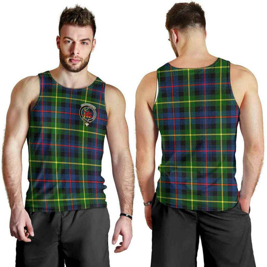 Farquharson Tartan Crest Men Tank Top