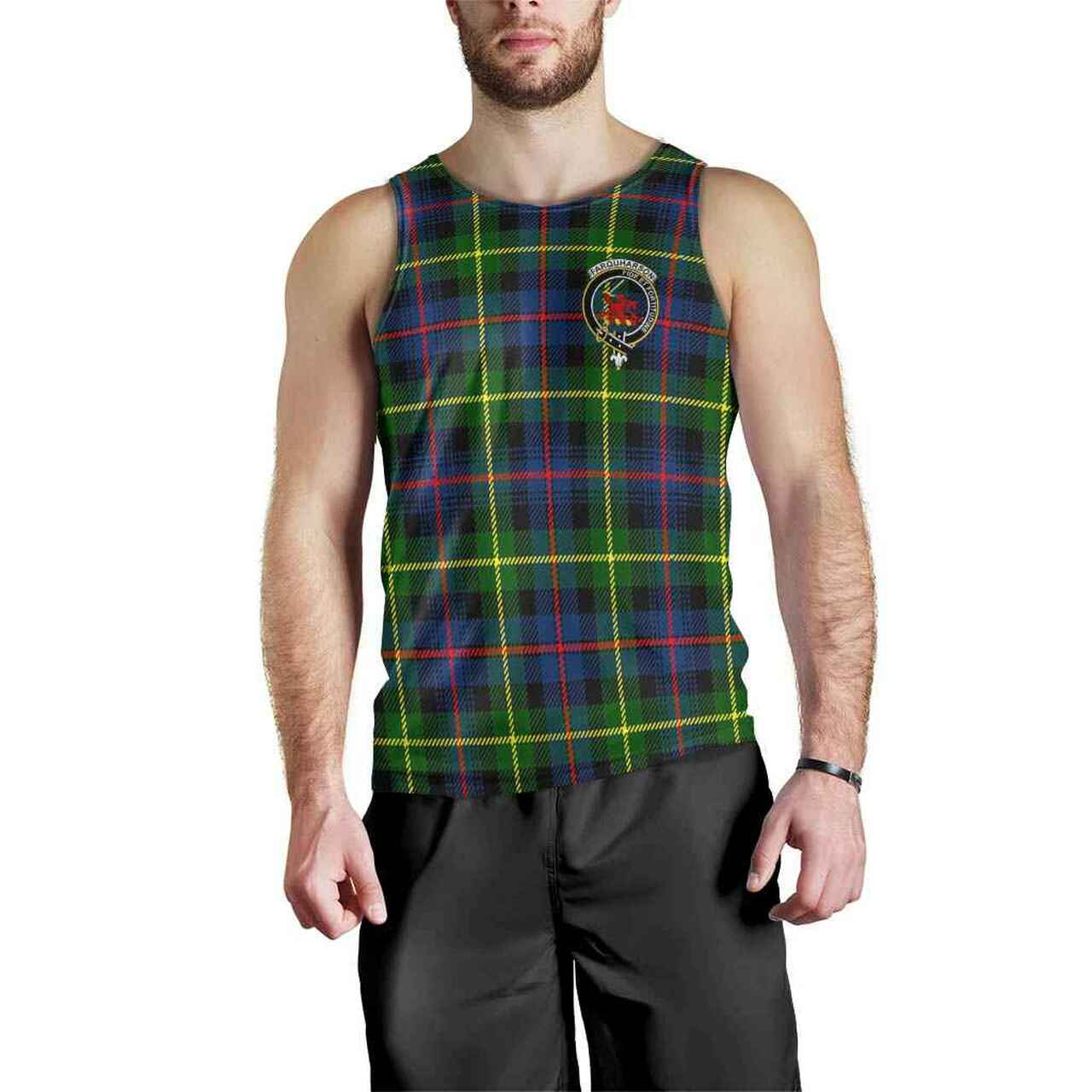 Farquharson Tartan Crest Men Tank Top