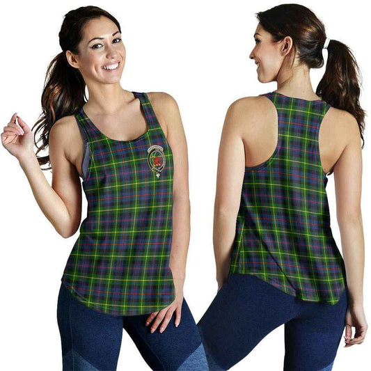 Farquharson Tartan Crest Women Racerback Tank