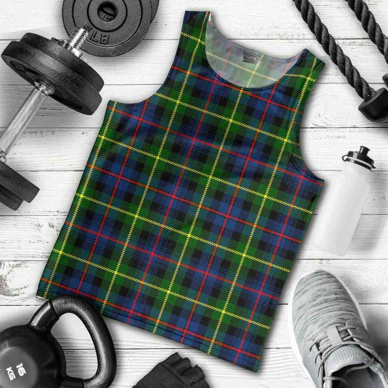 Farquharson Modern Tartan Plaid Men Tank Top