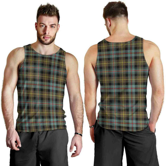 Farquharson Weathered Tartan Plaid Men Tank Top