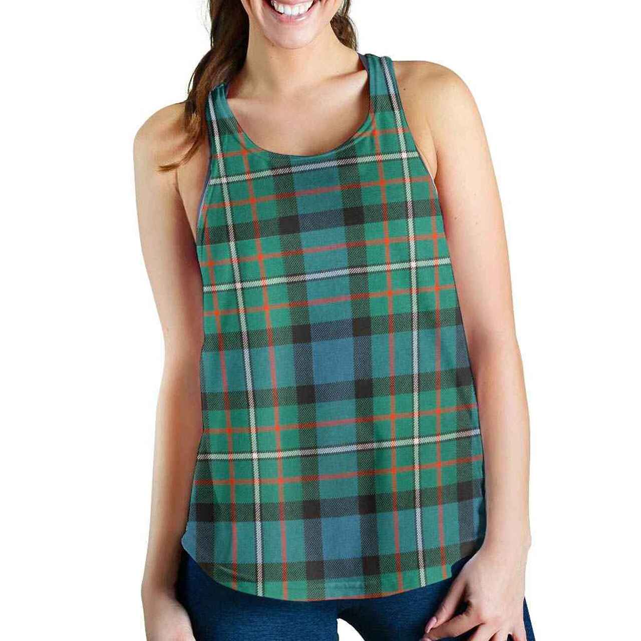 Ferguson Ancient Tartan Plaid Women Racerback Tank