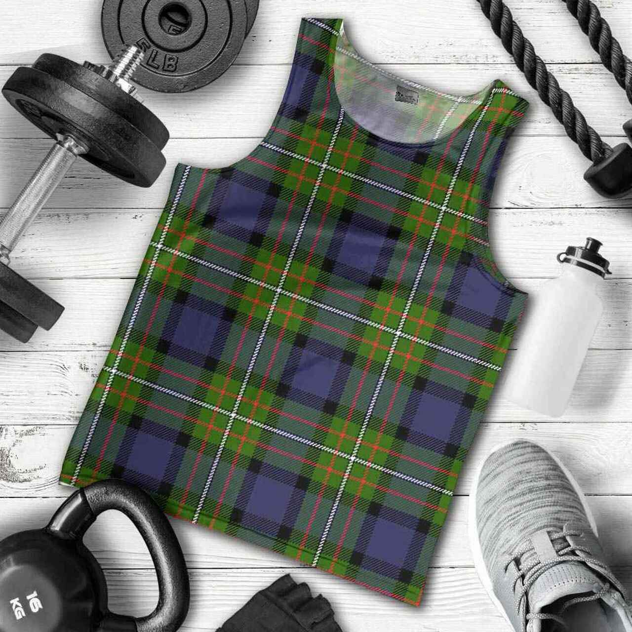 Fergusson Modern Tartan Plaid Men Tank Top