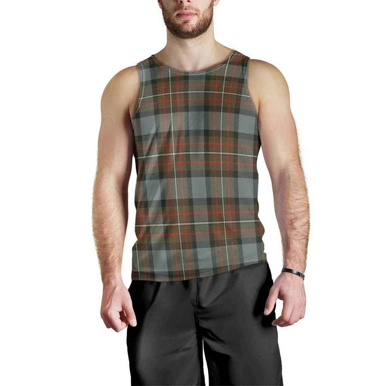 Fergusson Weathered Tartan Plaid Men Tank Top