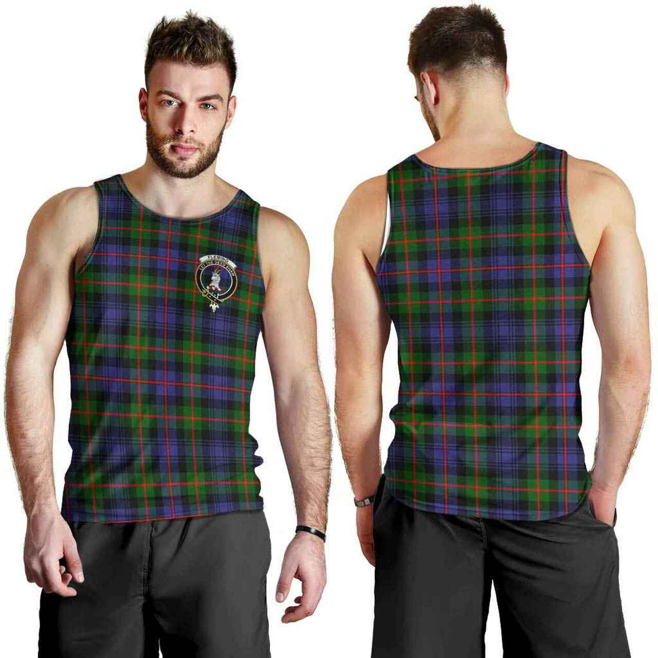 Fleming Tartan Crest Men Tank Top