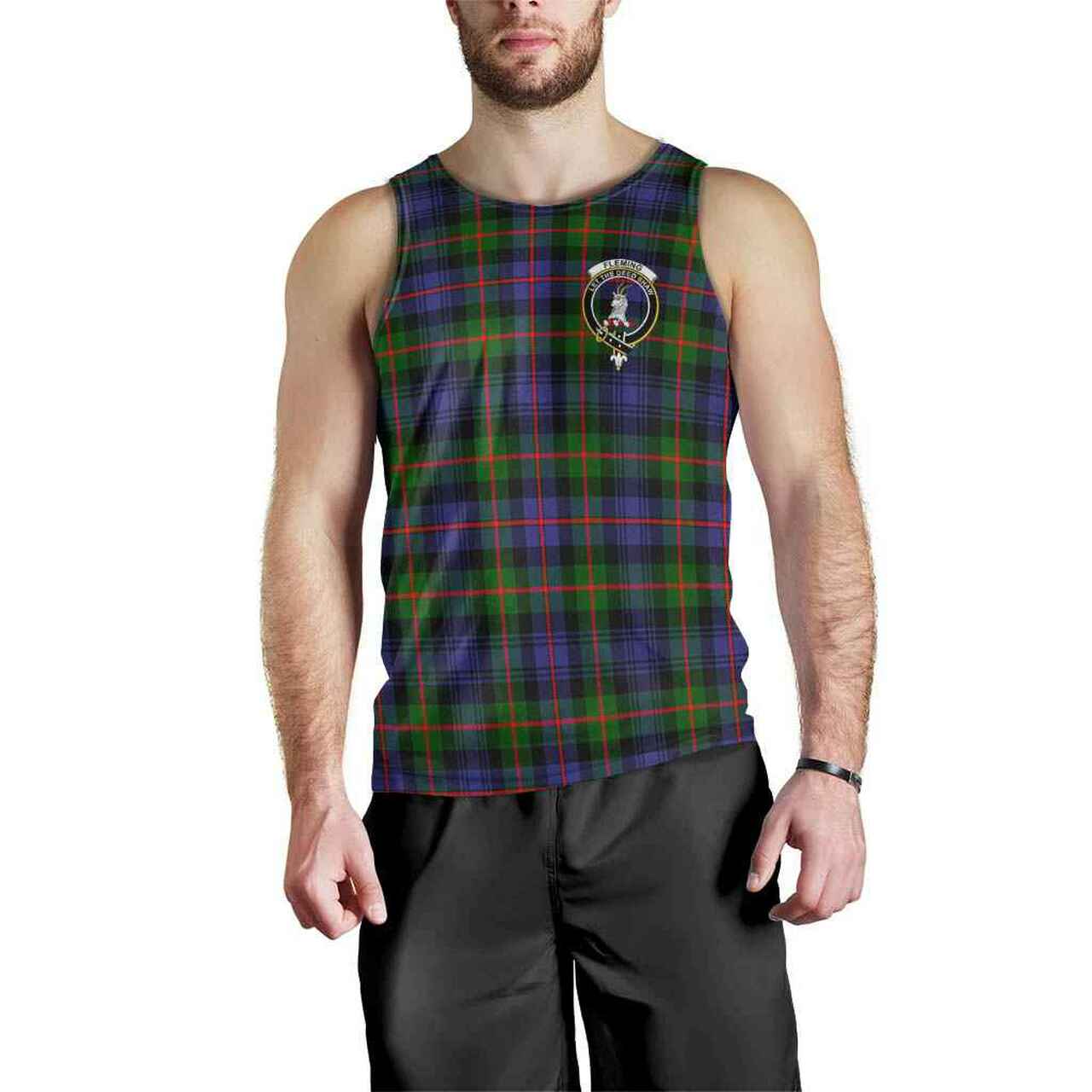 Fleming Tartan Crest Men Tank Top