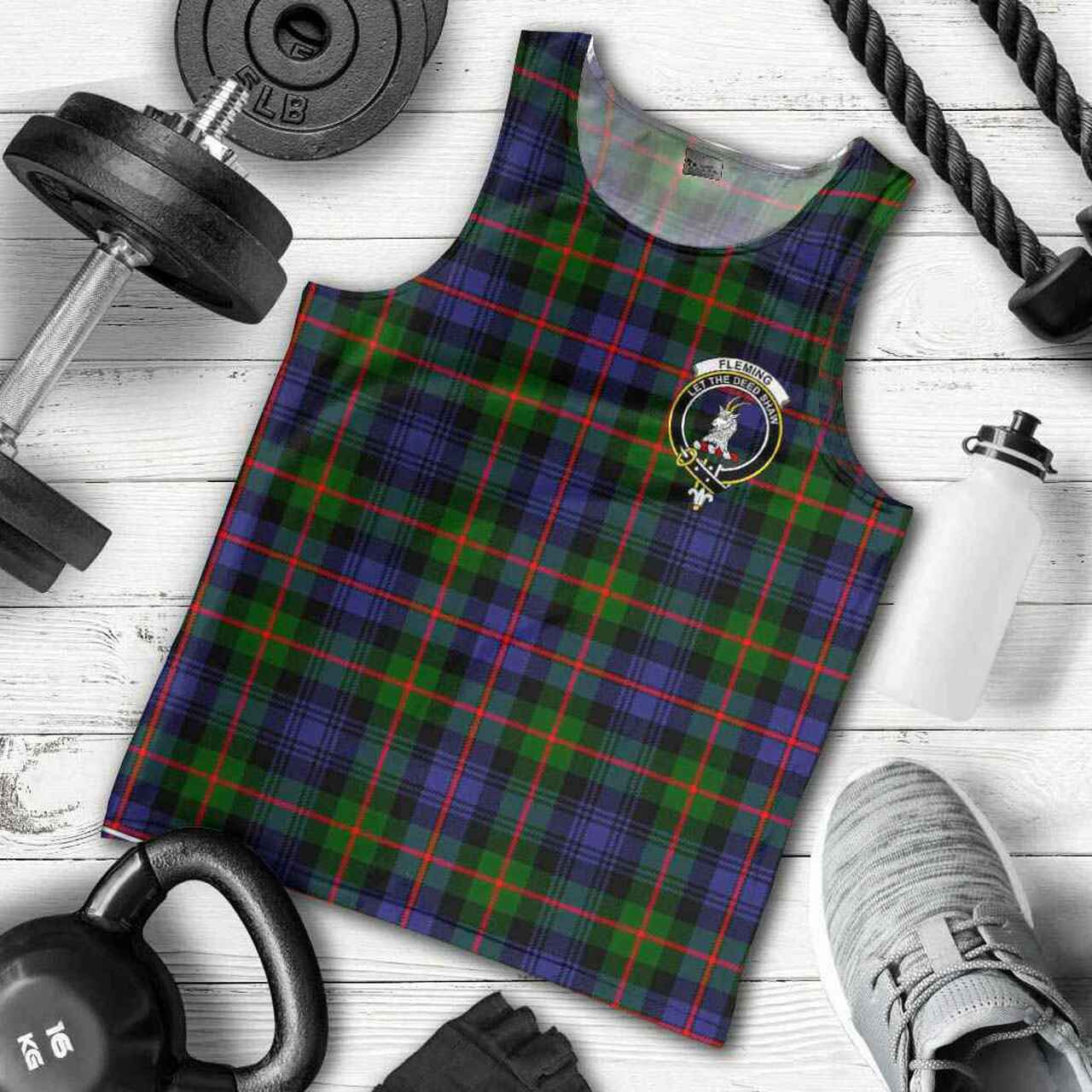 Fleming Tartan Crest Men Tank Top