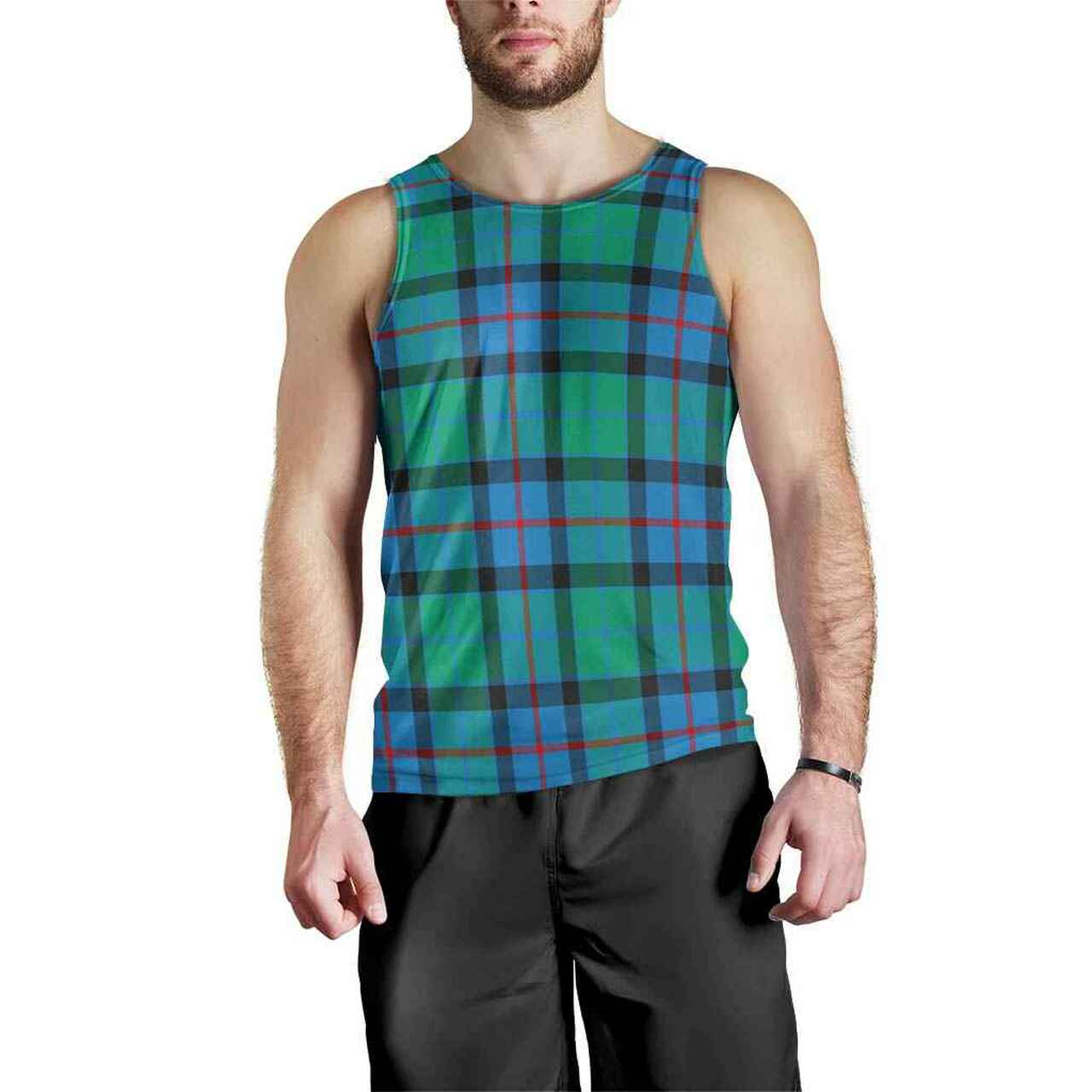 Flower of Scotland Tartan Plaid Men Tank Top