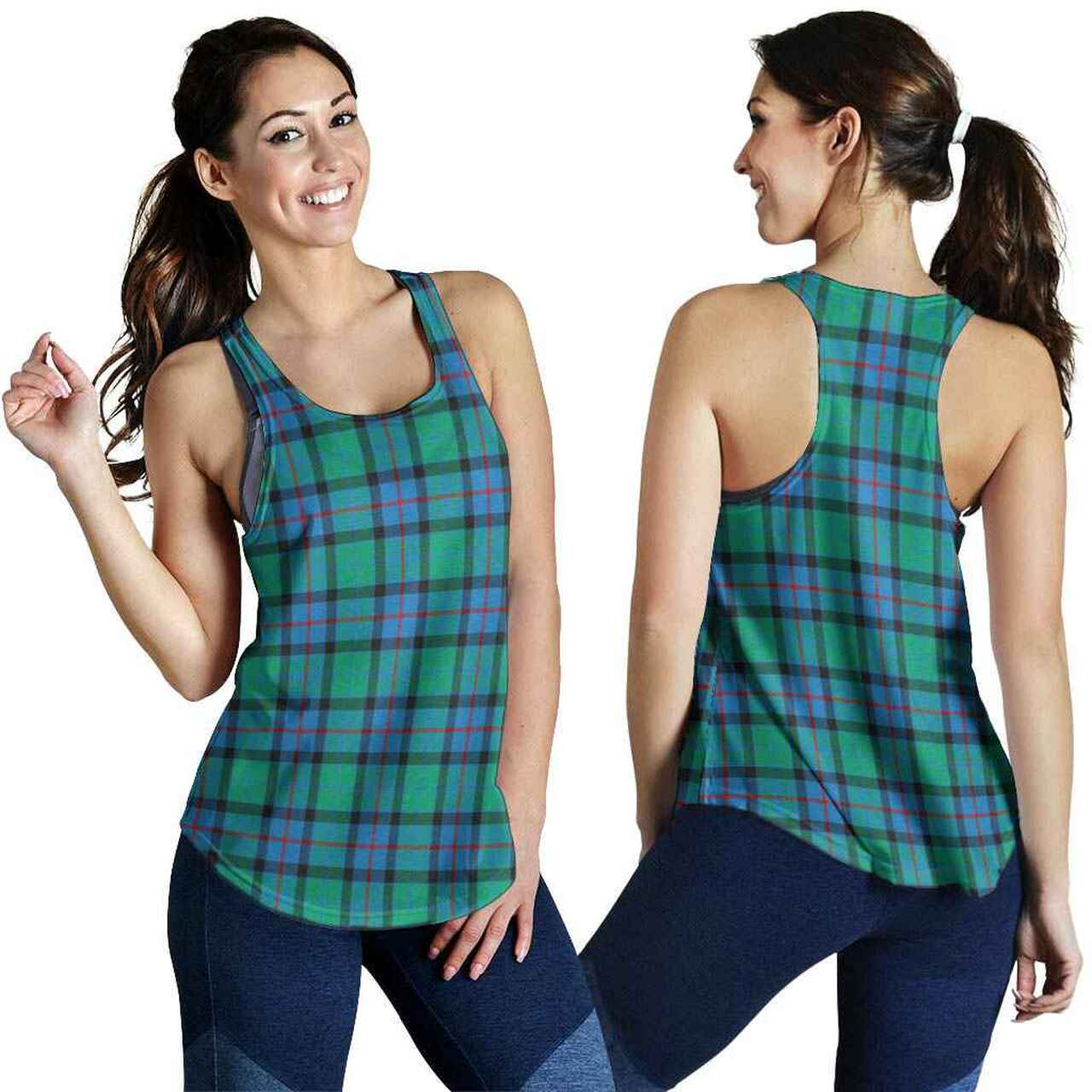 Flower of Scotland Tartan Plaid Women Racerback Tank