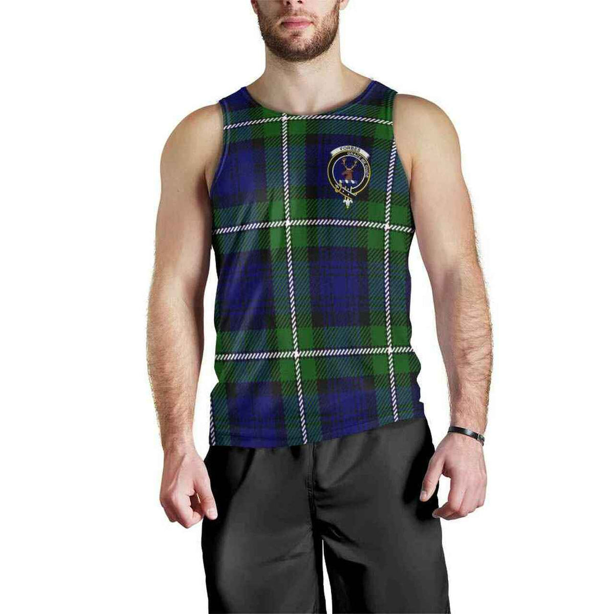 Forbes Tartan Crest Men Tank Top