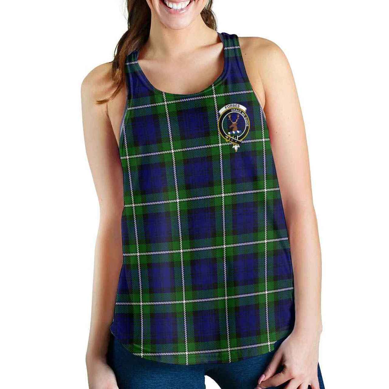 Forbes Tartan Crest Women Racerback Tank