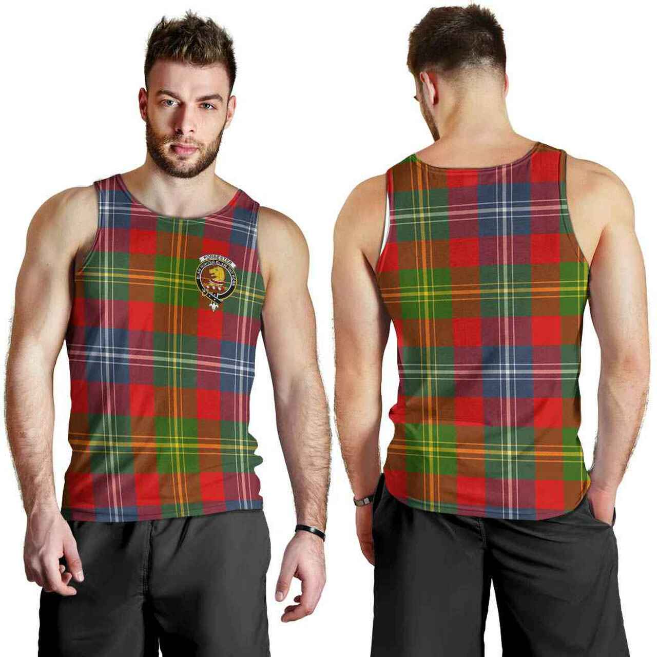 Forrester Tartan Crest Men Tank Top