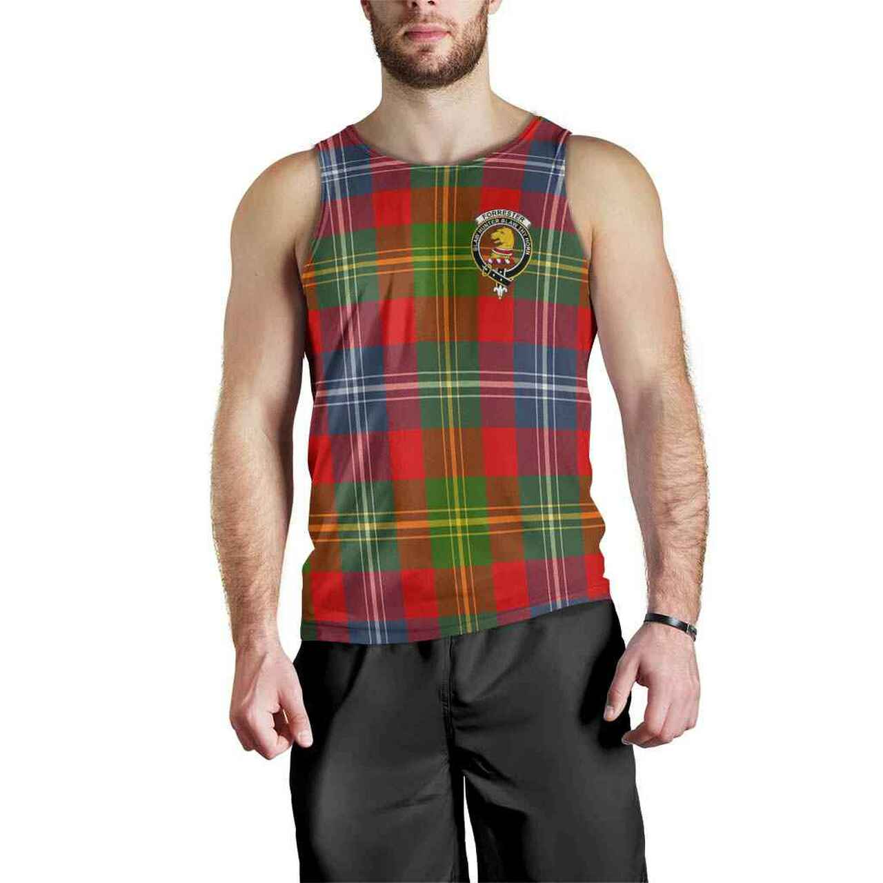 Forrester Tartan Crest Men Tank Top