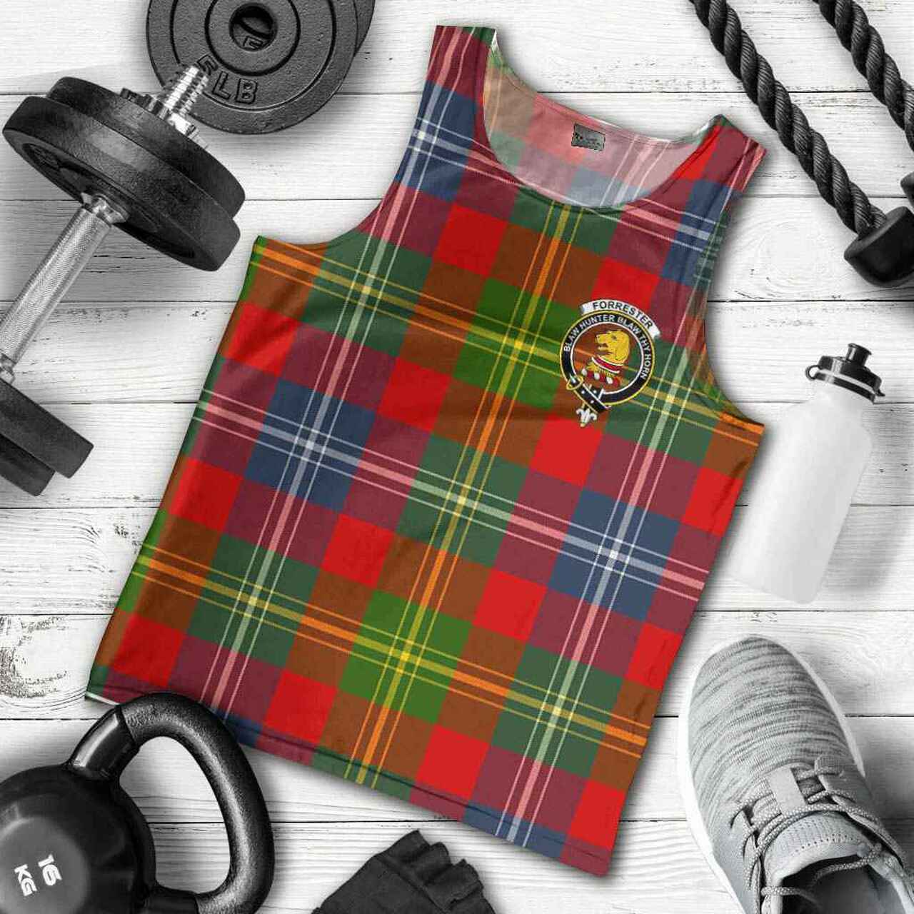 Forrester Tartan Crest Men Tank Top