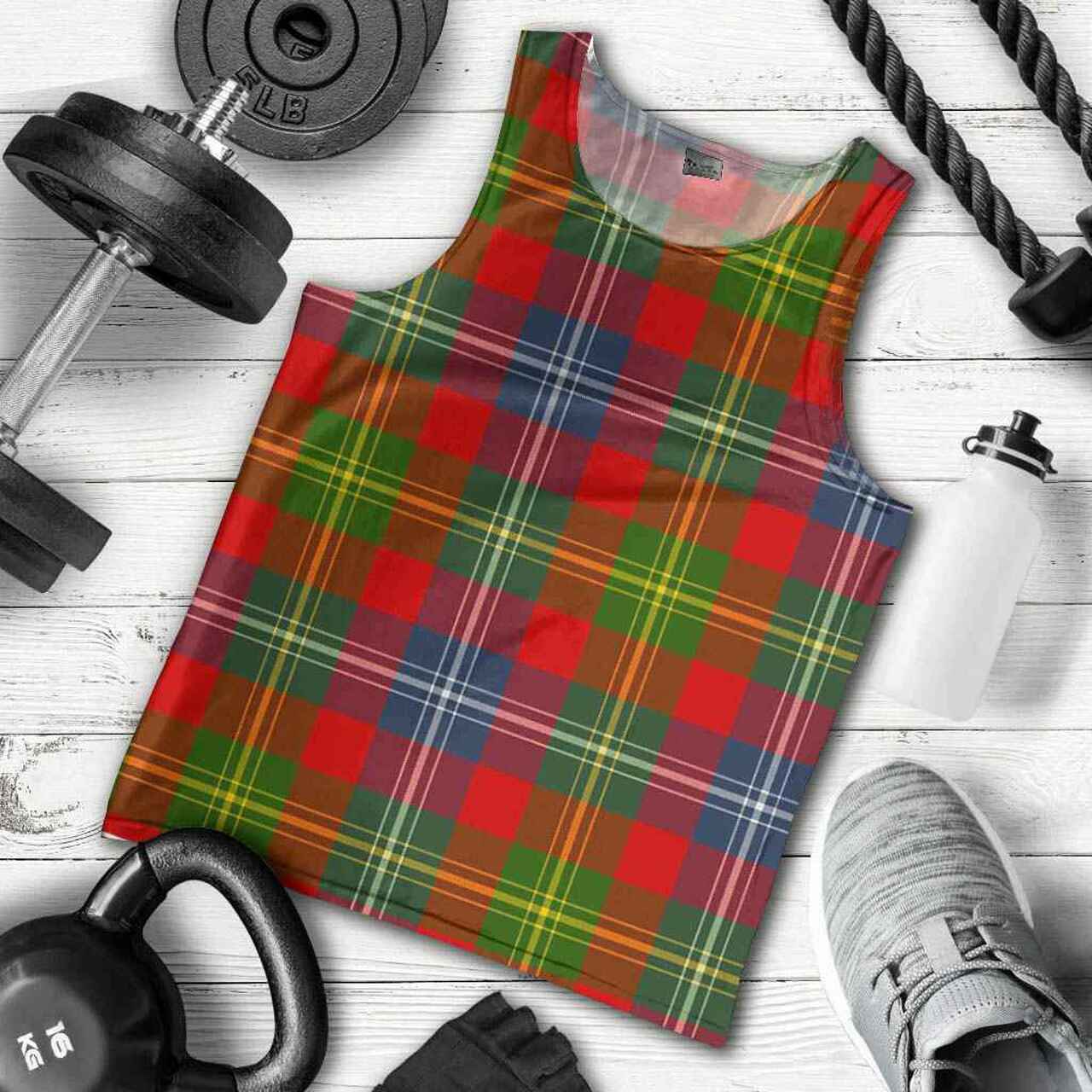 Forrester Tartan Plaid Men Tank Top