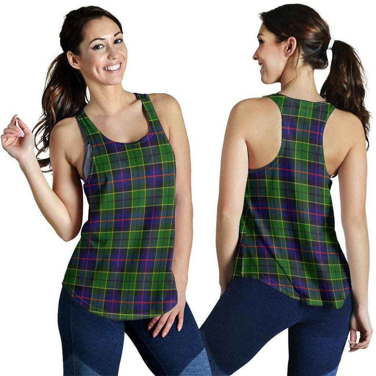 Forsyth Modern Tartan Plaid Women Racerback Tank