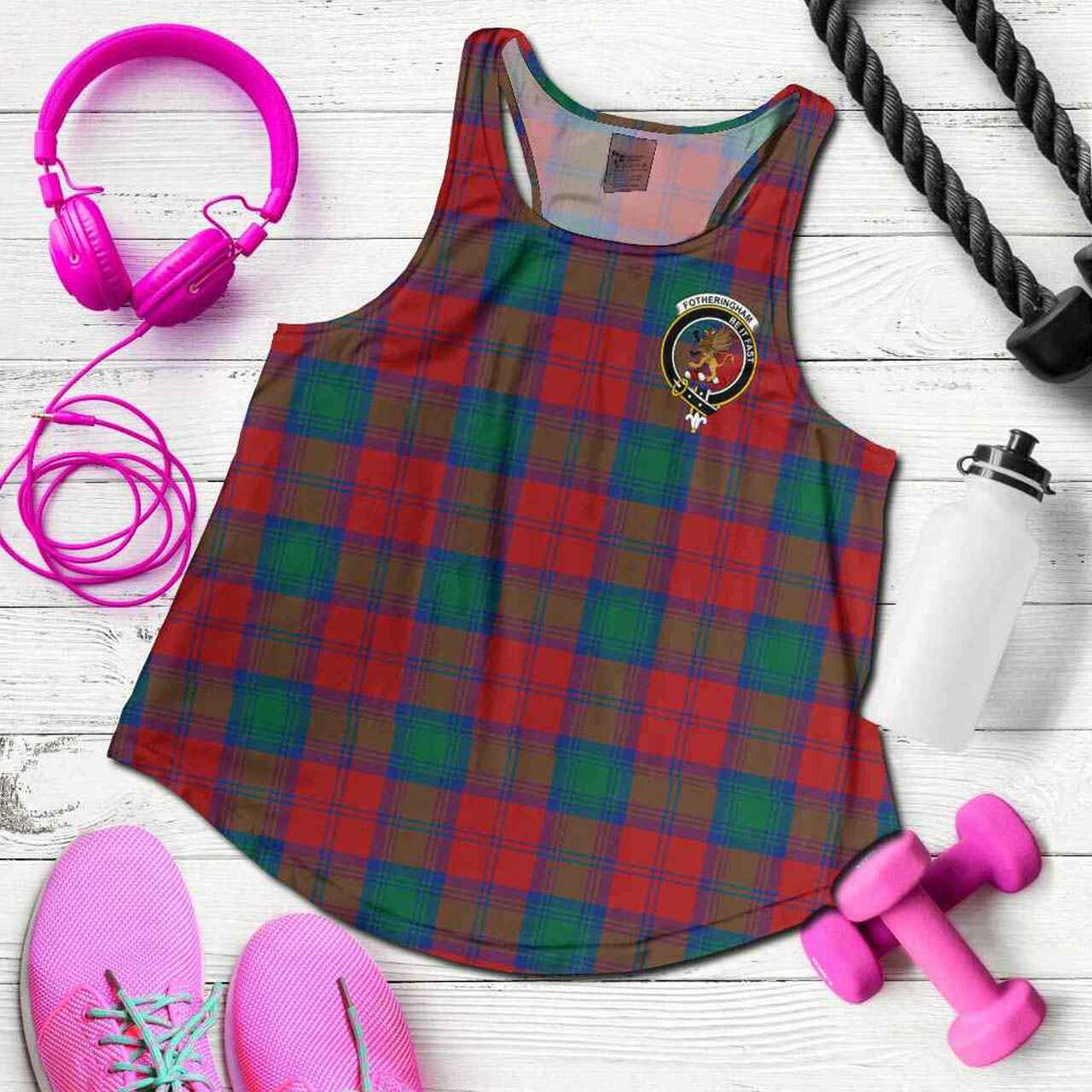 Fotheringham Tartan Crest Women Racerback Tank