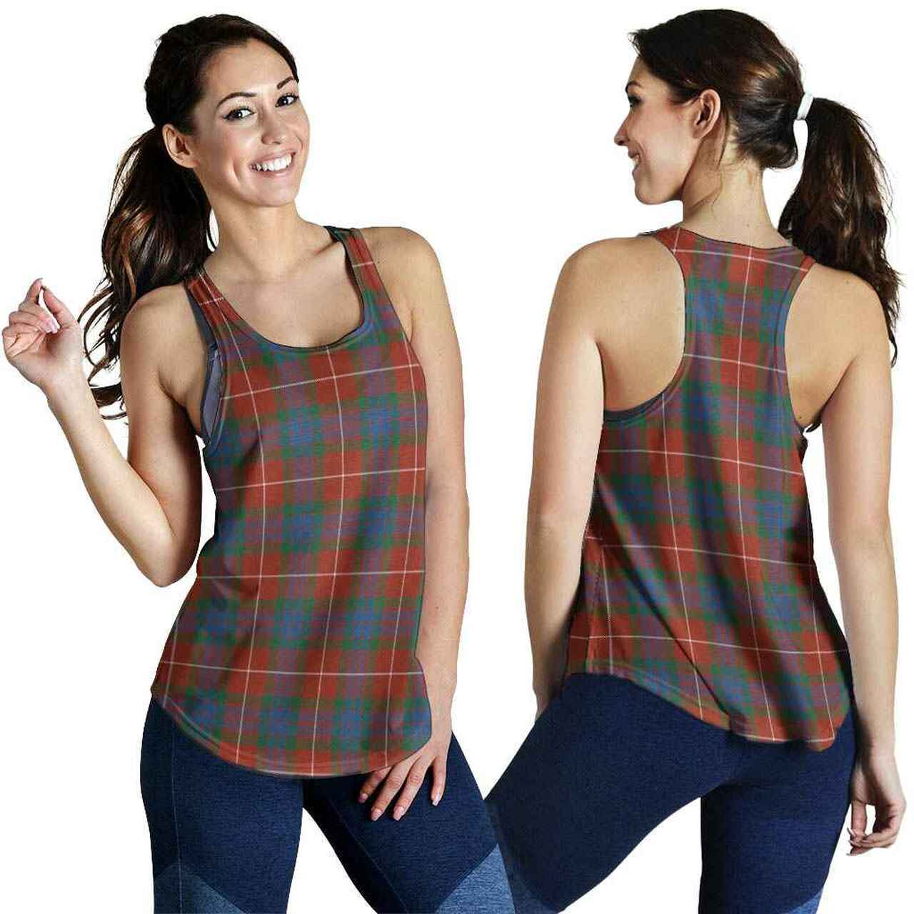 Fraser Ancient Tartan Plaid Women Racerback Tank