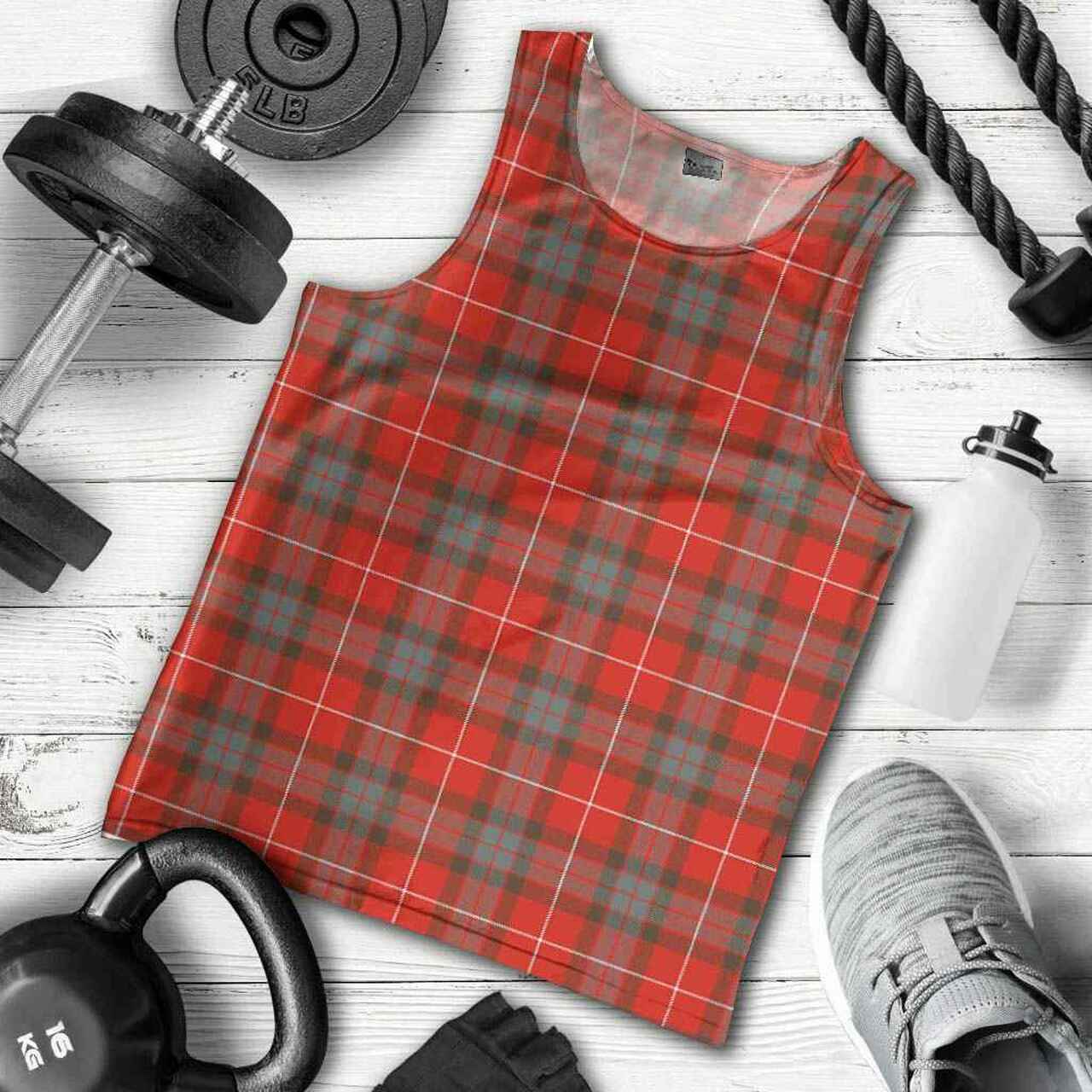 Fraser Weathered Tartan Plaid Men Tank Top