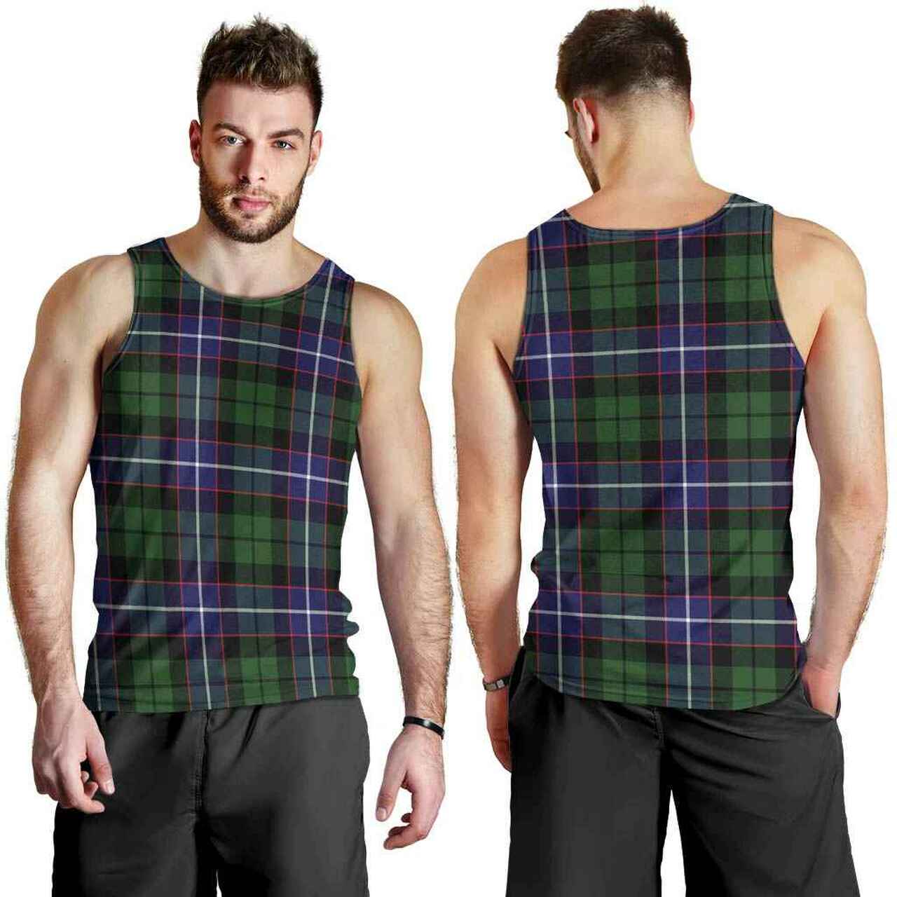 Galbraith Modern Tartan Plaid Men Tank Top