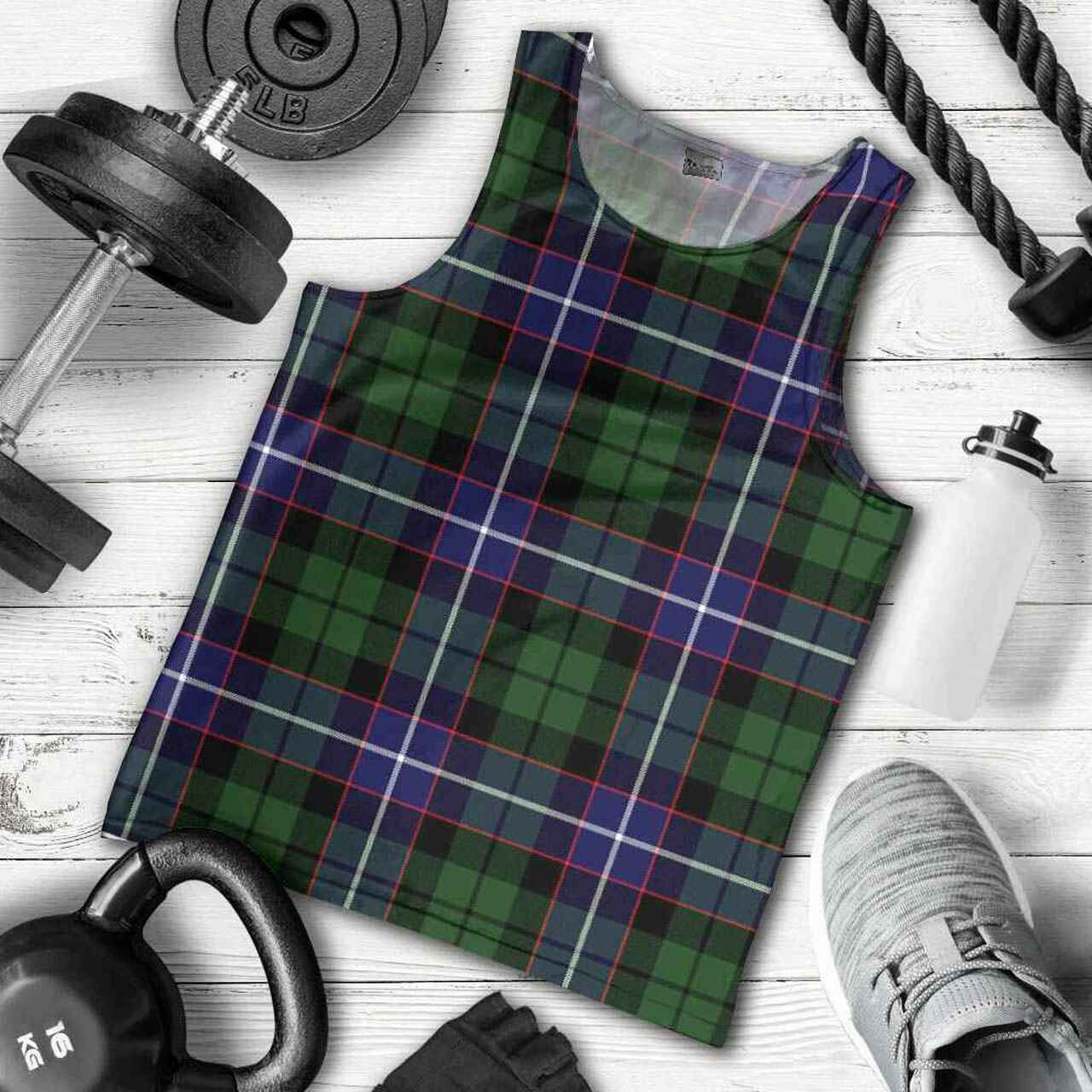 Galbraith Modern Tartan Plaid Men Tank Top