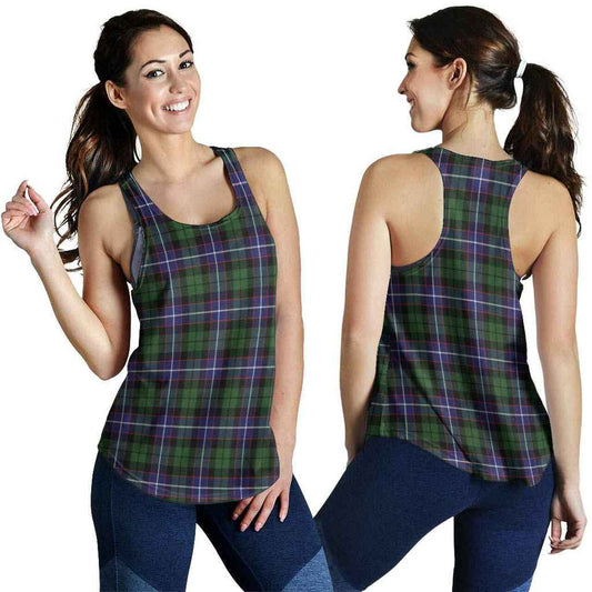 Galbraith Modern Tartan Plaid Women Racerback Tank