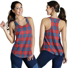 Galloway Red Tartan Plaid Women Racerback Tank