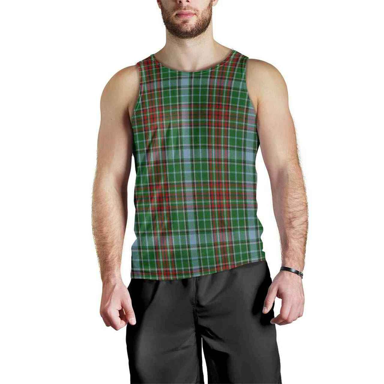 Gayre Tartan Plaid Men Tank Top