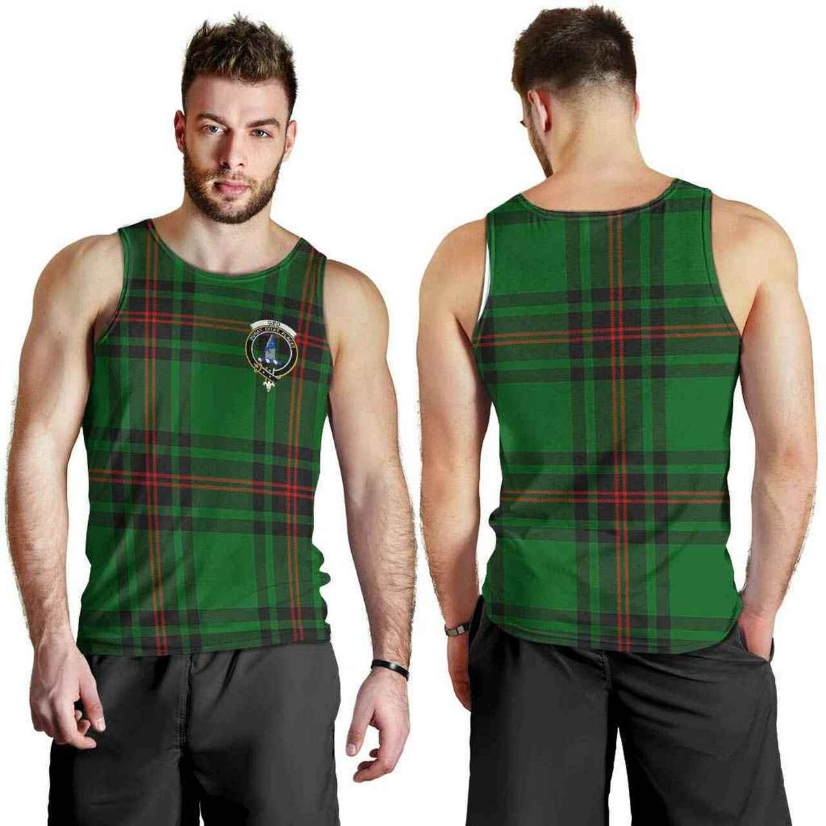 Ged Tartan Crest Men Tank Top