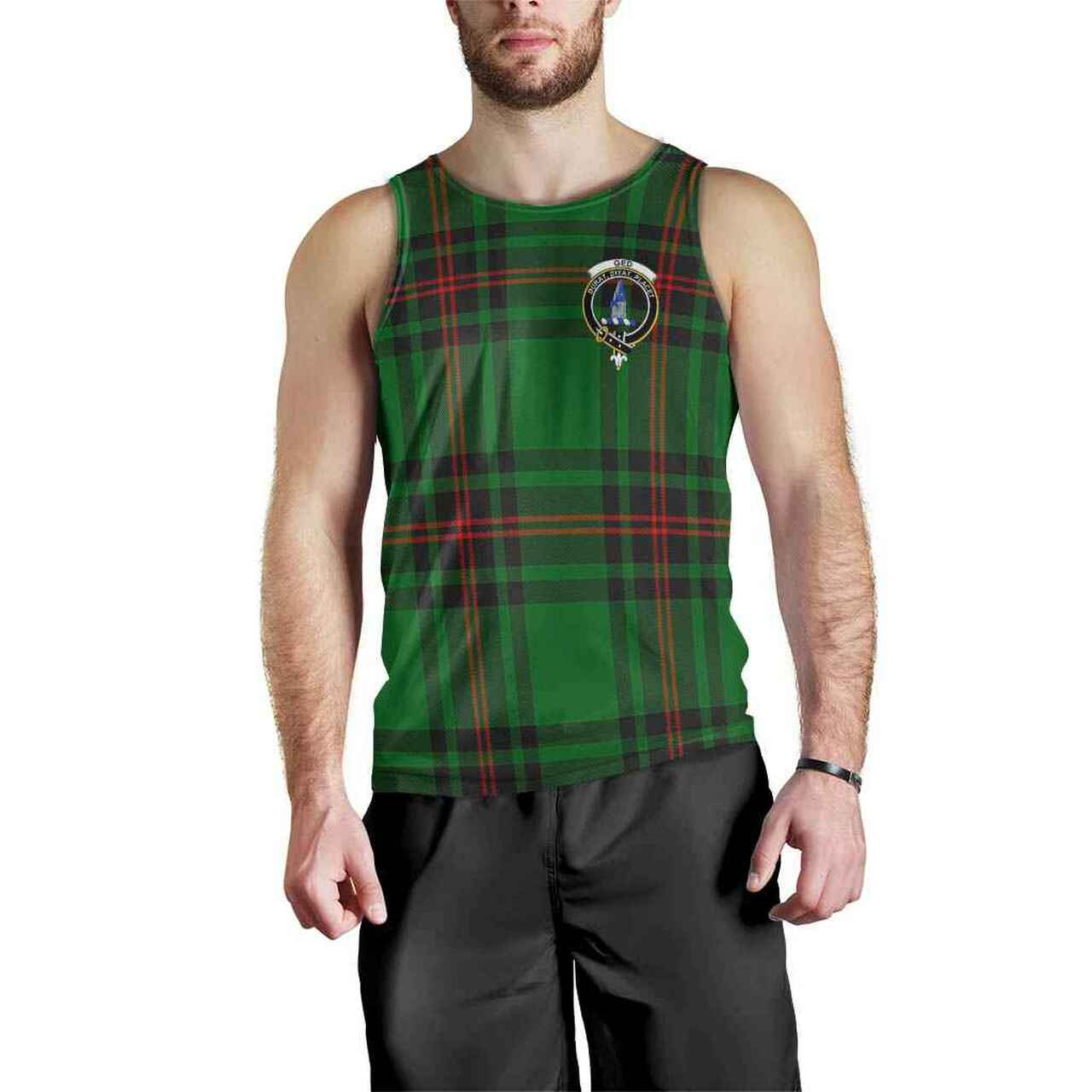 Ged Tartan Crest Men Tank Top