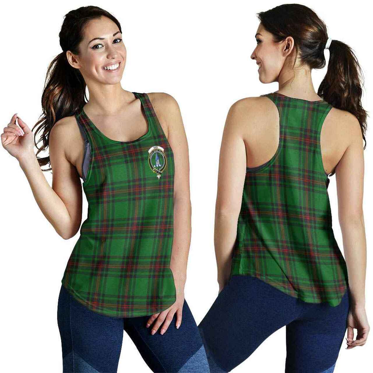 Ged Tartan Crest Women Racerback Tank