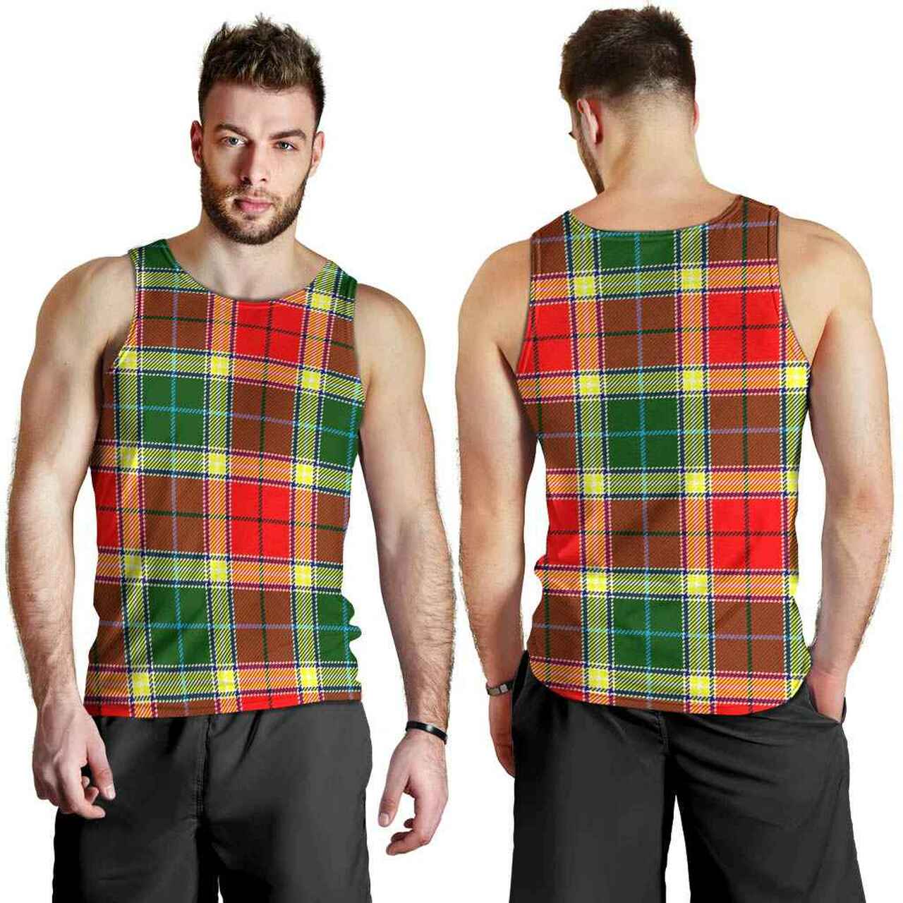 Gibbs Tartan Plaid Men Tank Top