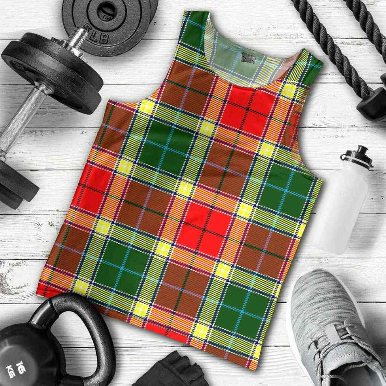 Gibbs Tartan Plaid Men Tank Top
