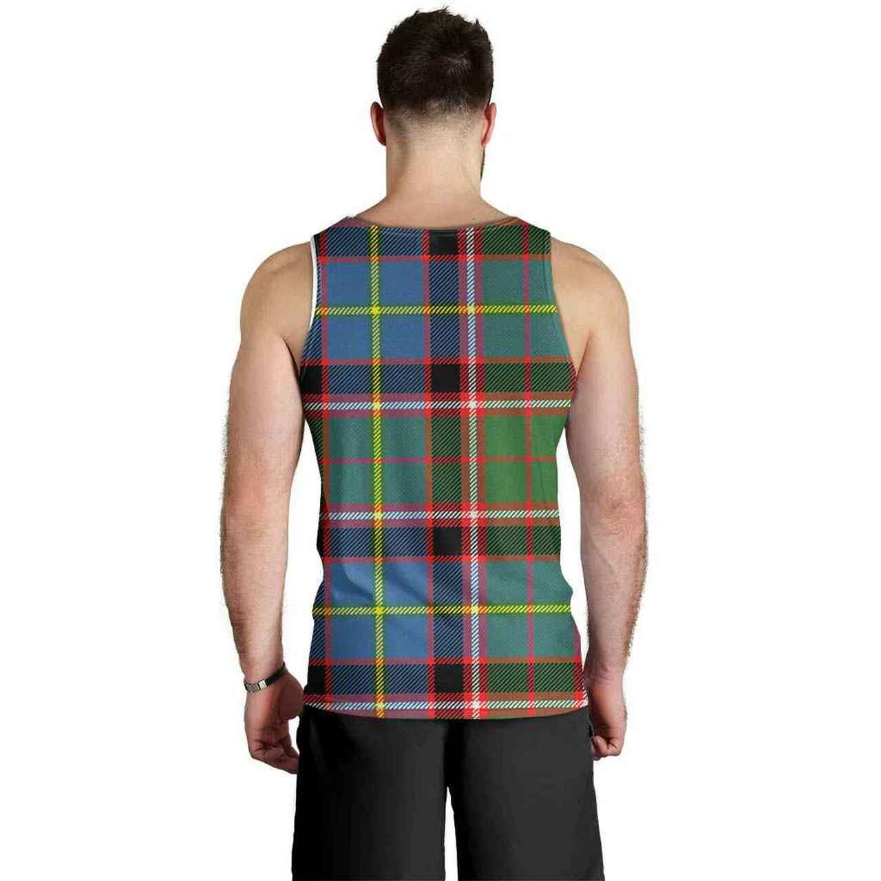 Glass Tartan Crest Men Tank Top