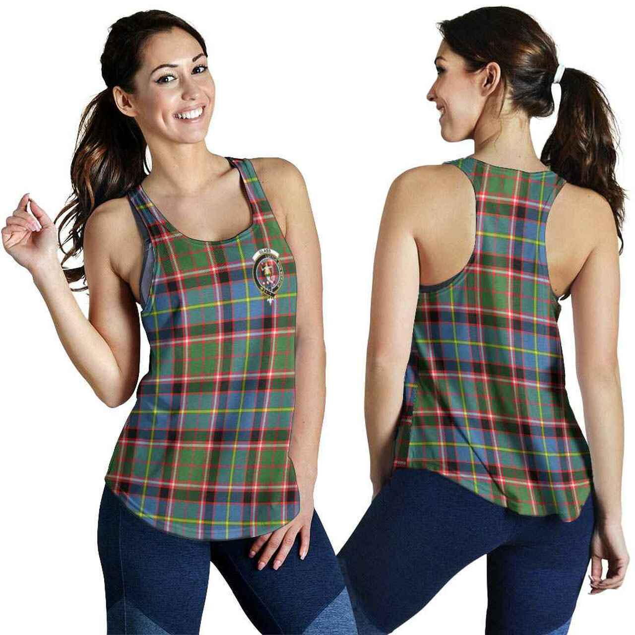 Glass Tartan Crest Women Racerback Tank