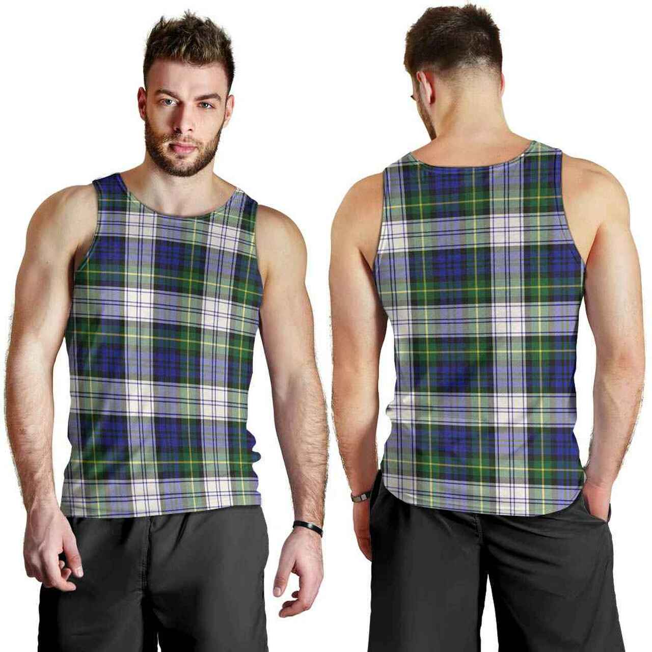 Gordon Dress Modern Tartan Plaid Men Tank Top