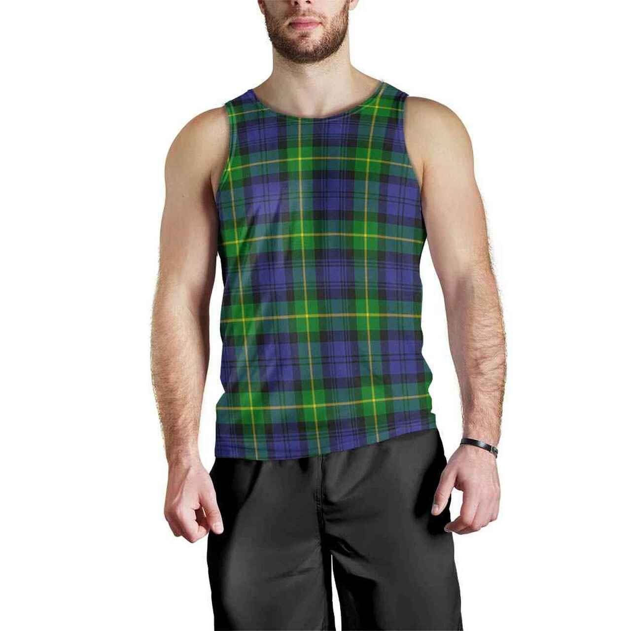 Gordon Modern Tartan Plaid Men Tank Top