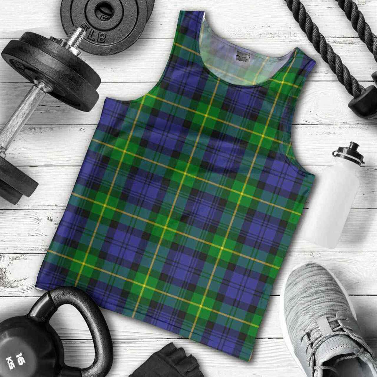 Gordon Modern Tartan Plaid Men Tank Top