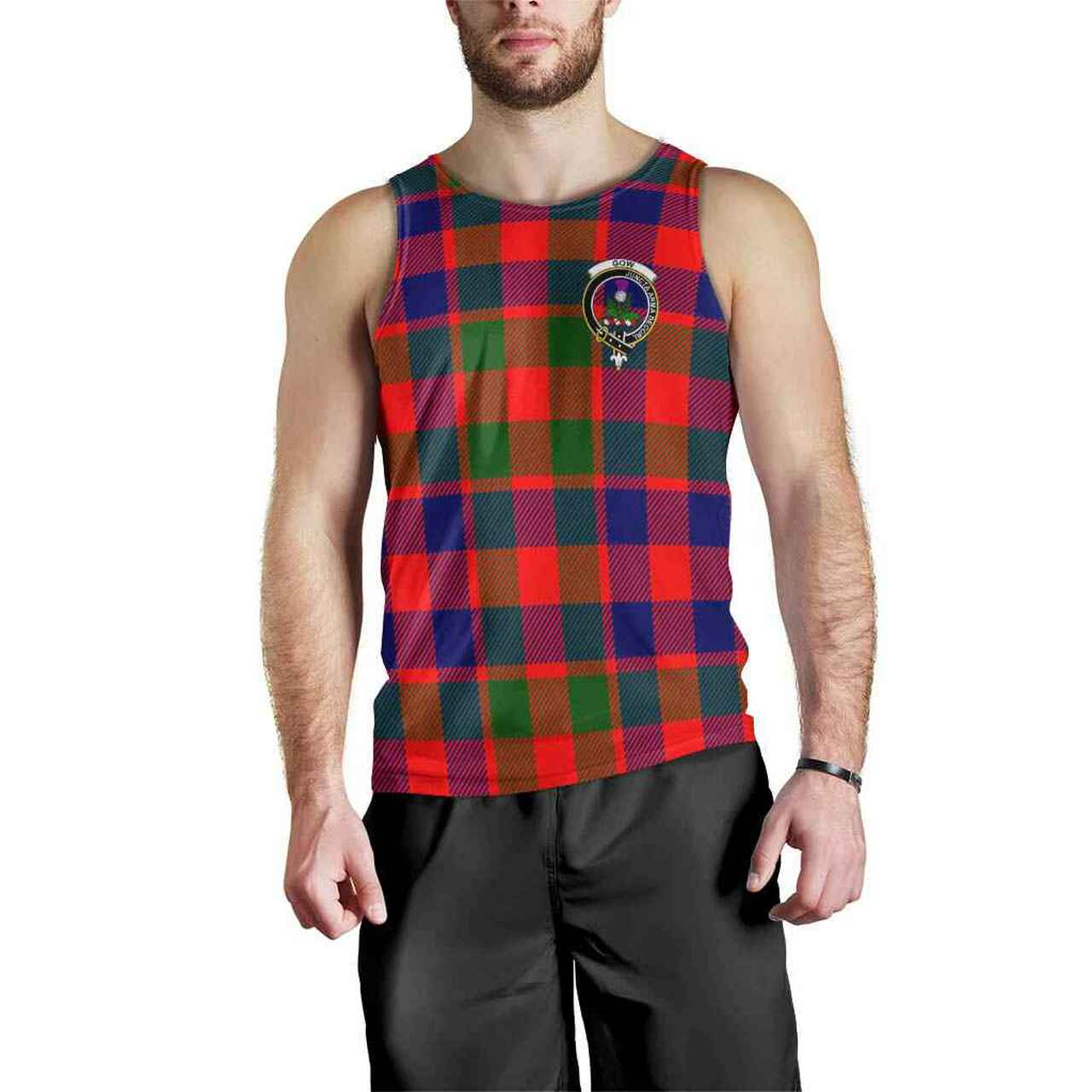 Gow (of Skeoch) Tartan Crest Men Tank Top