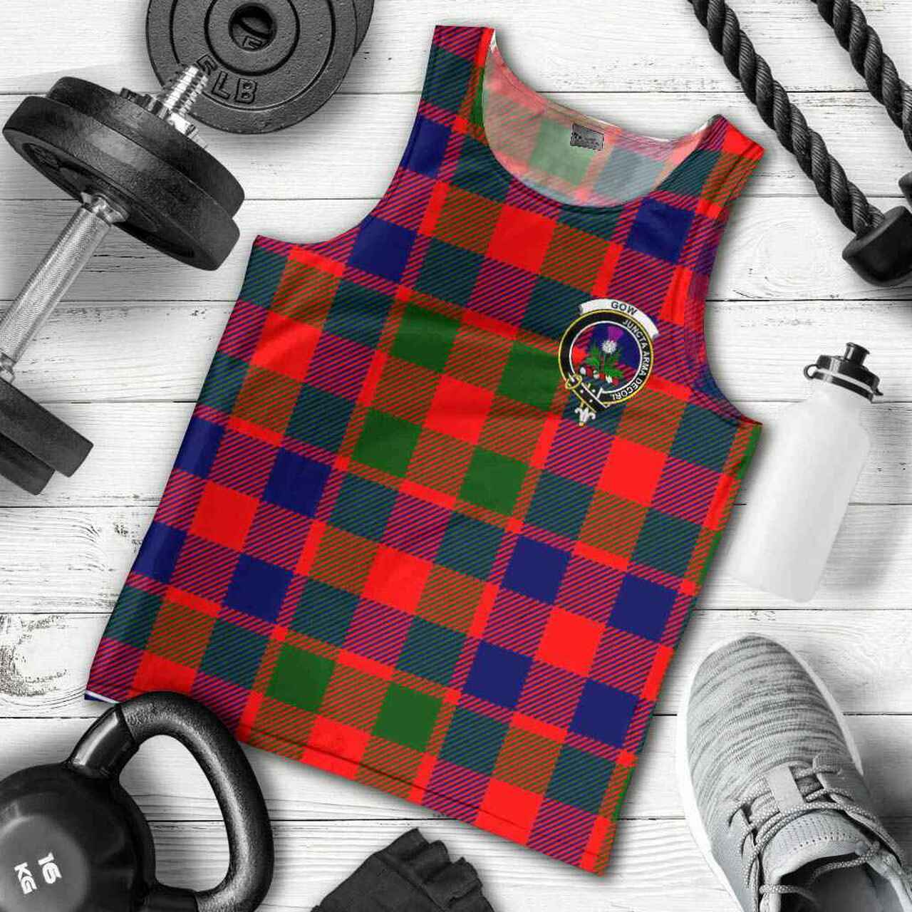 Gow (of Skeoch) Tartan Crest Men Tank Top