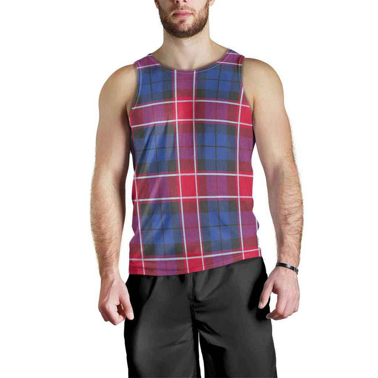 Graham of Menteith Red Tartan Plaid Men Tank Top