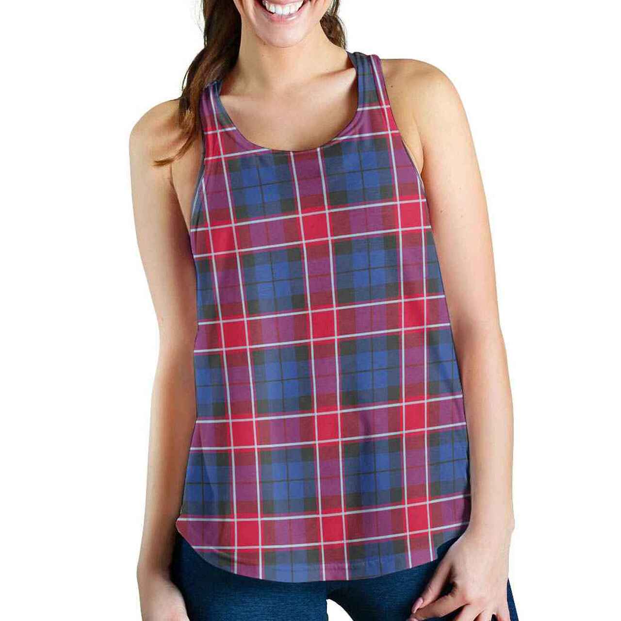 Graham of Menteith Red Tartan Plaid Women Racerback Tank