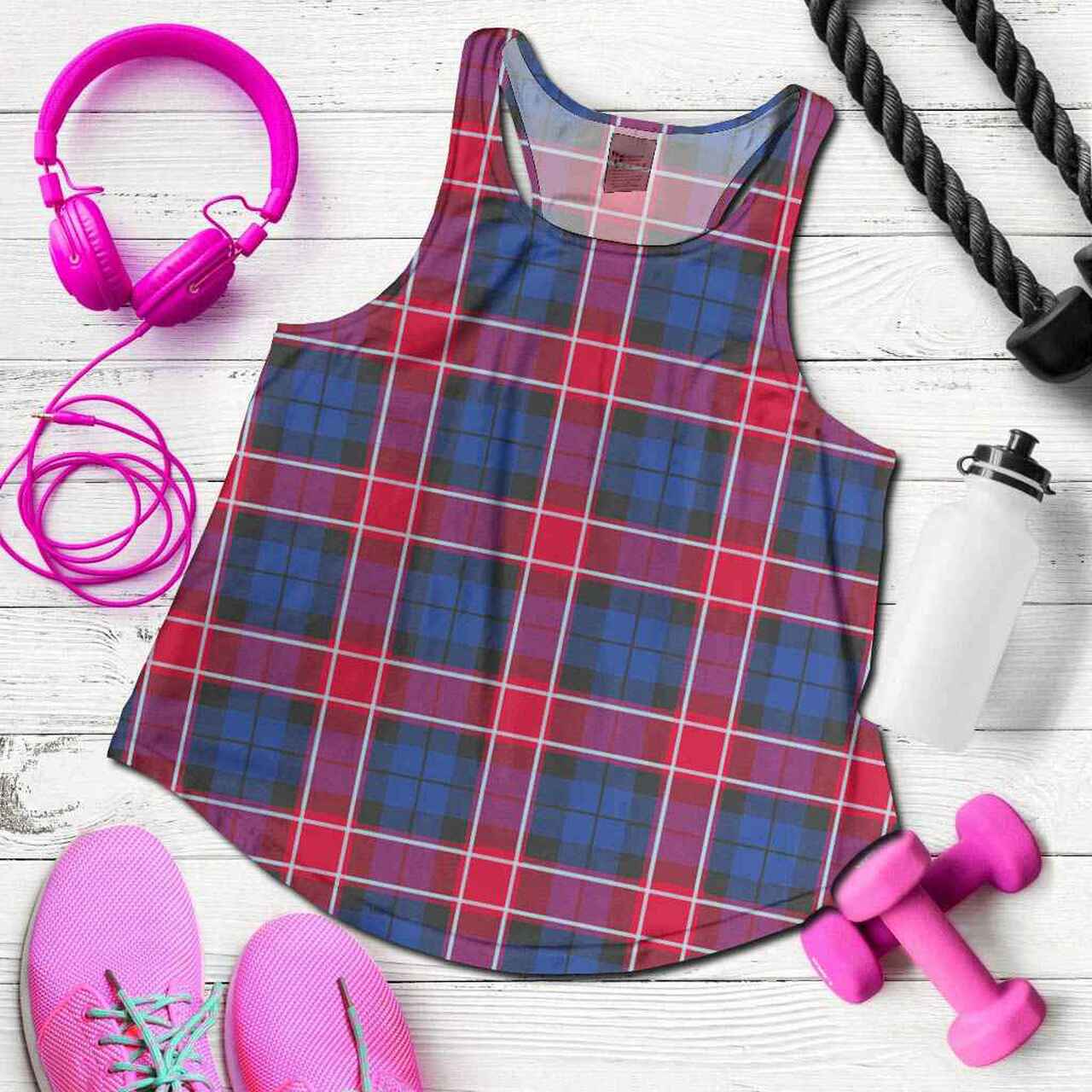 Graham of Menteith Red Tartan Plaid Women Racerback Tank