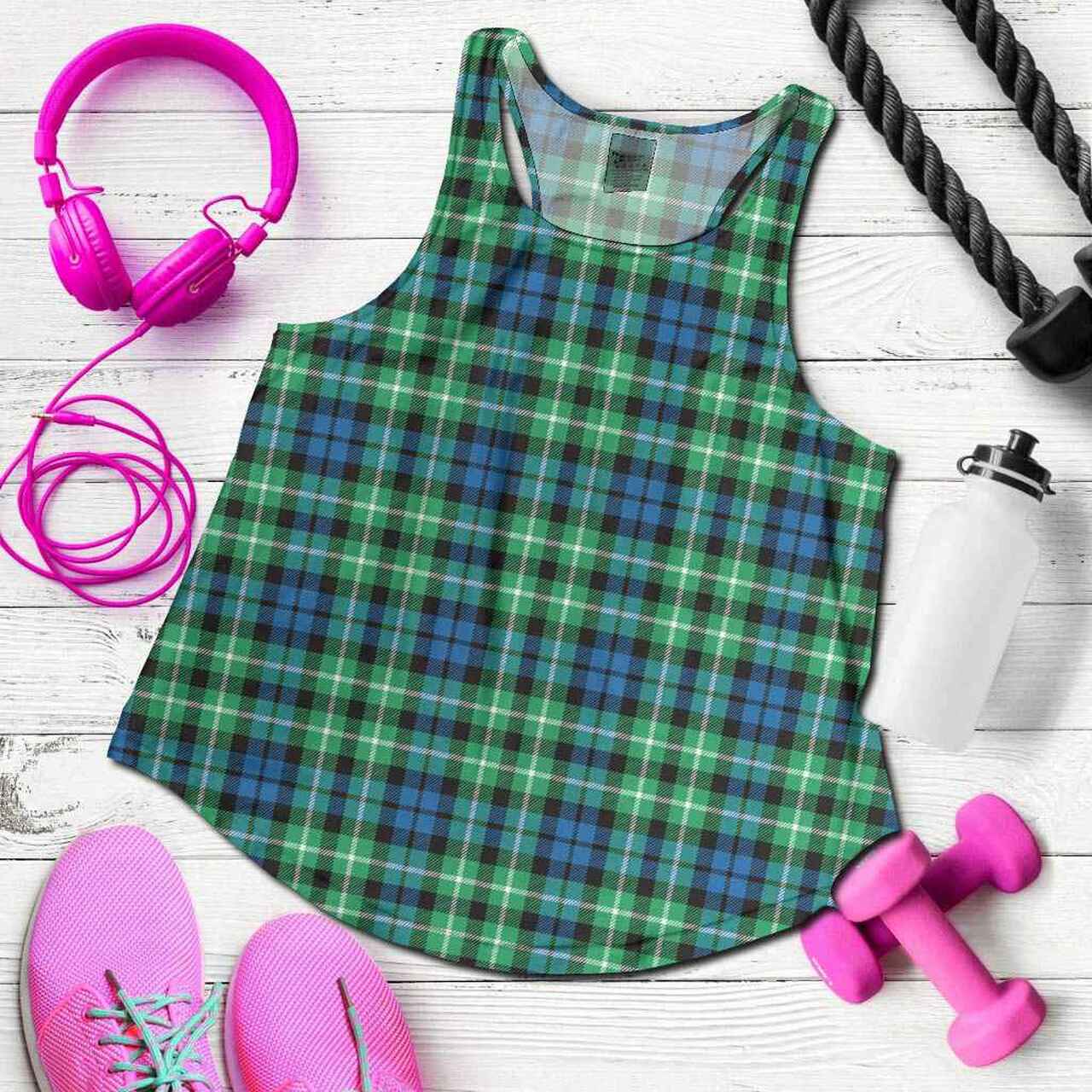 Graham of Montrose Ancient Tartan Plaid Women Racerback Tank