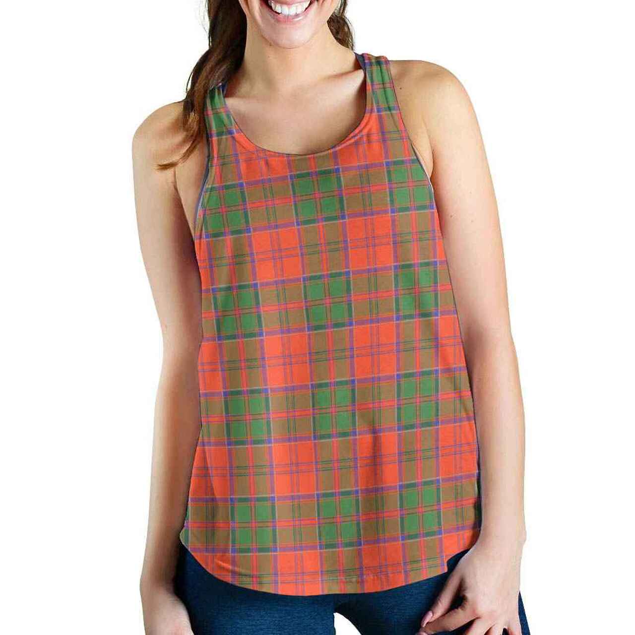 Grant Ancient Tartan Plaid Women Racerback Tank