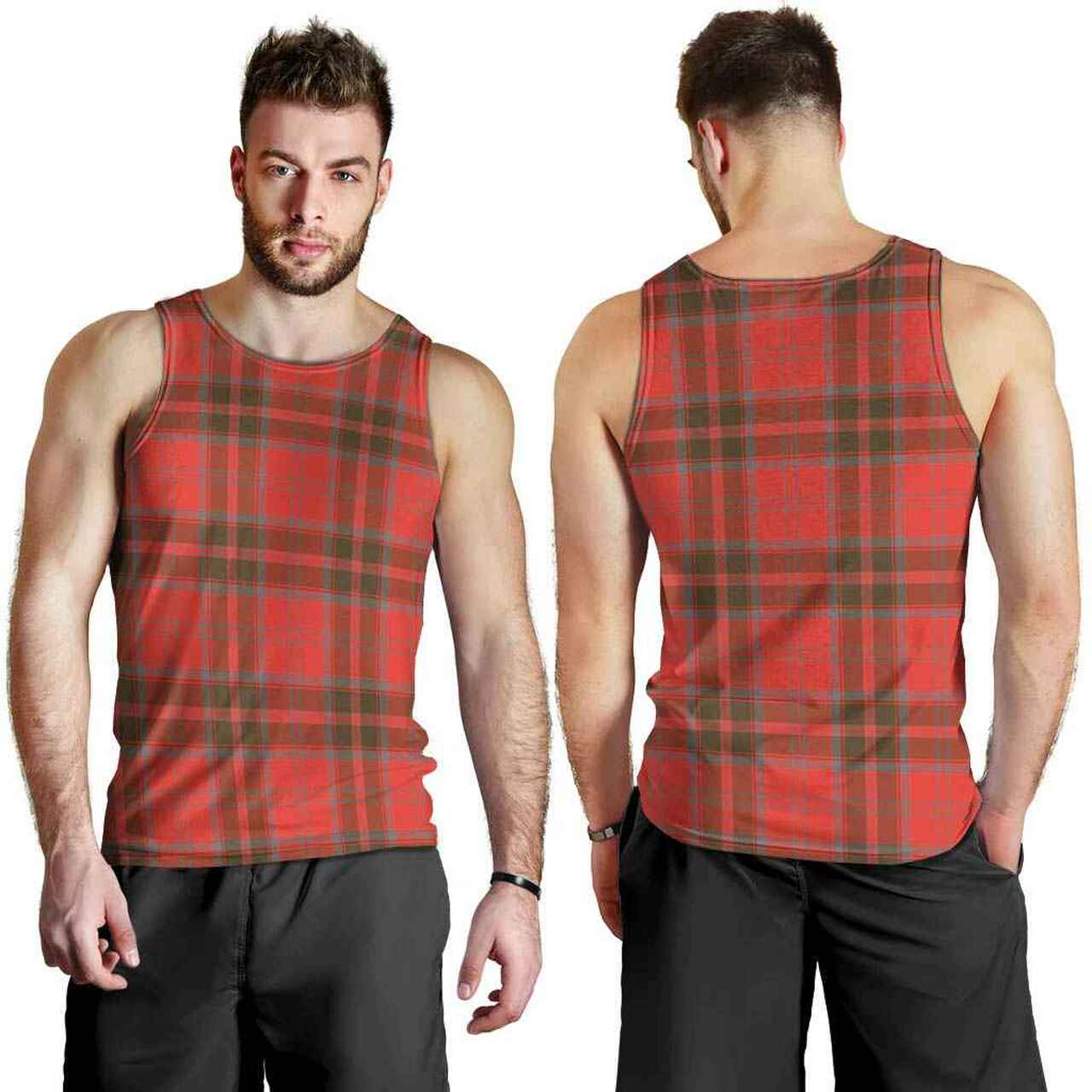 Grant Weathered Tartan Plaid Men Tank Top