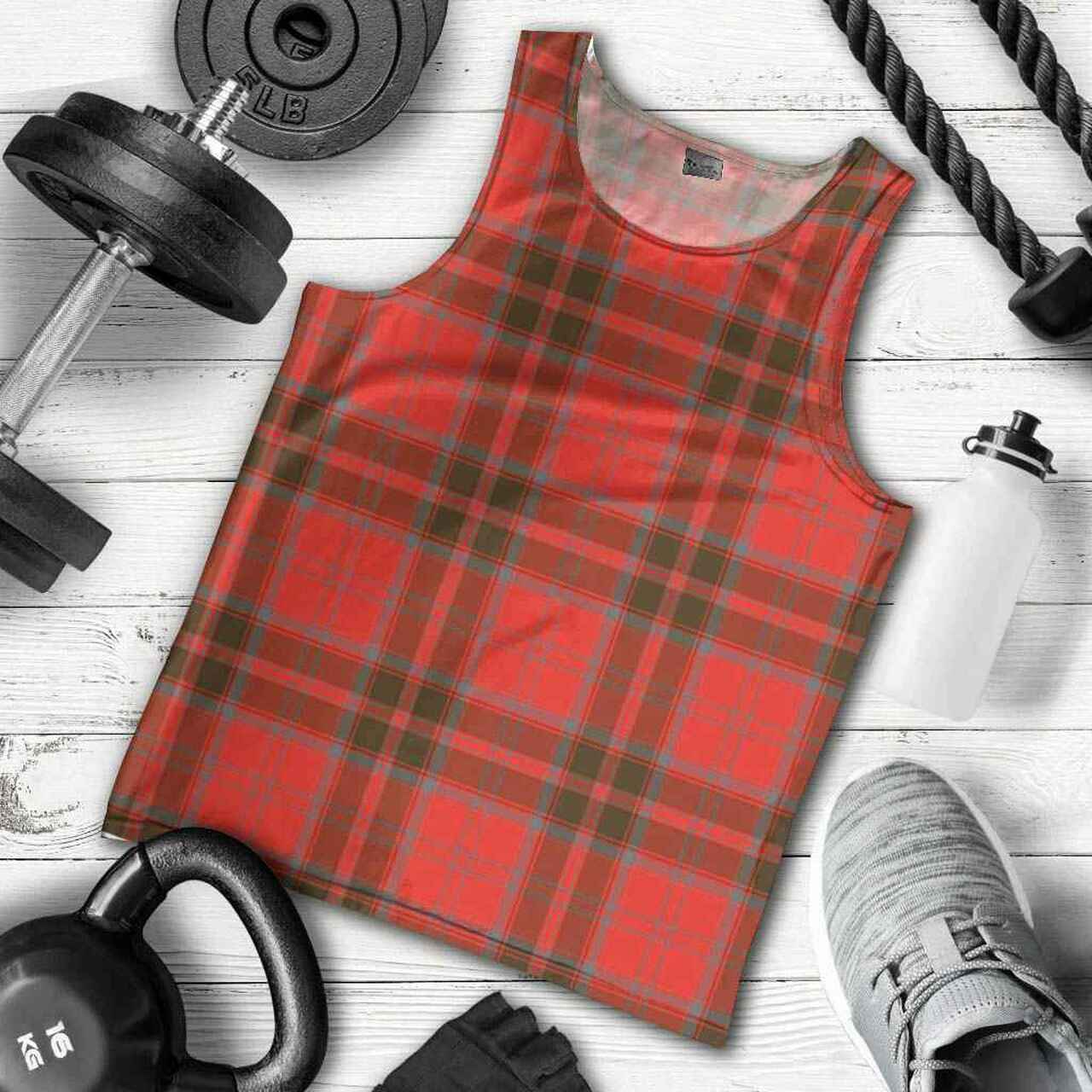 Grant Weathered Tartan Plaid Men Tank Top